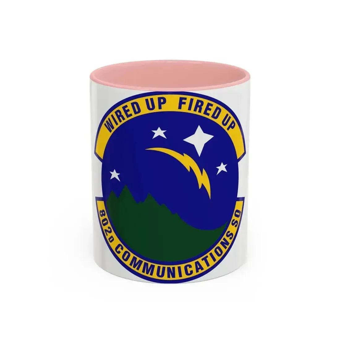 802d Communications Squadron (U.S. Air Force) Accent Coffee Mug 11oz Pink - Go Mug Yourself
