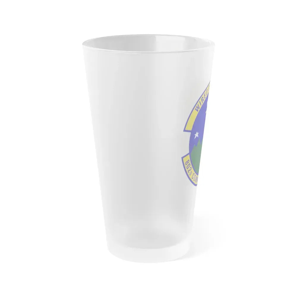 802d Communications Squadron (U.S. Air Force) Frosted Pint Glass 16oz - Go Mug Yourself