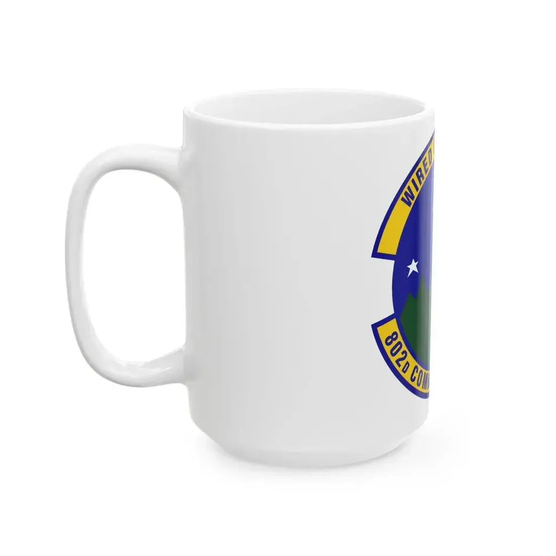 802d Communications Squadron (U.S. Air Force) White Coffee Mug - Go Mug Yourself