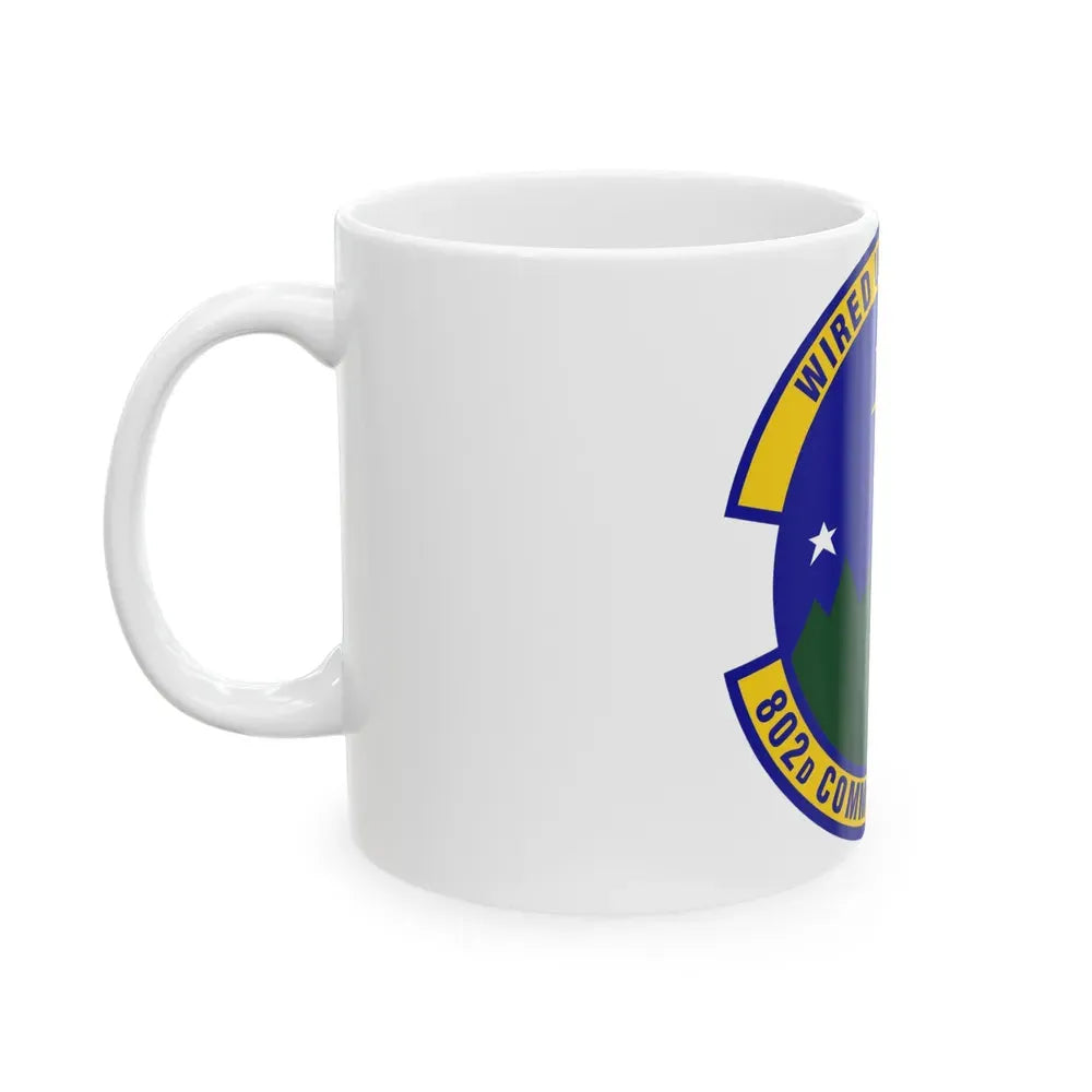 802d Communications Squadron (U.S. Air Force) White Coffee Mug - Go Mug Yourself