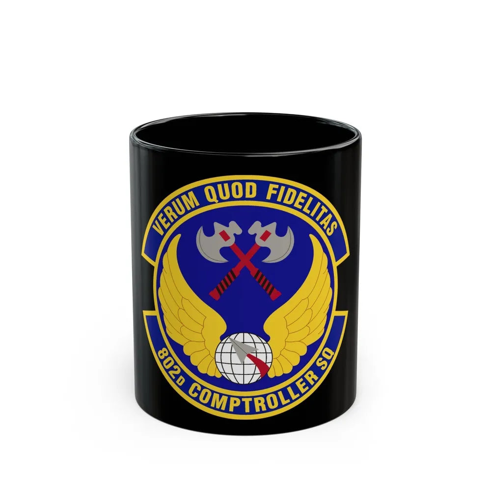 802d Comptroller Squadron (U.S. Air Force) Black Coffee Mug-11oz-Go Mug Yourself