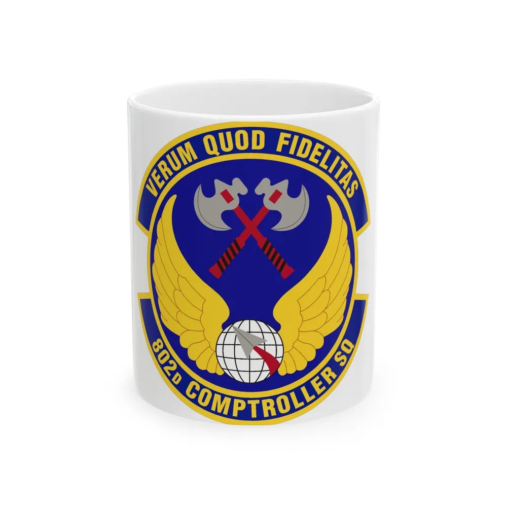 802d Comptroller Squadron (U.S. Air Force) White Coffee Mug-11oz-Go Mug Yourself