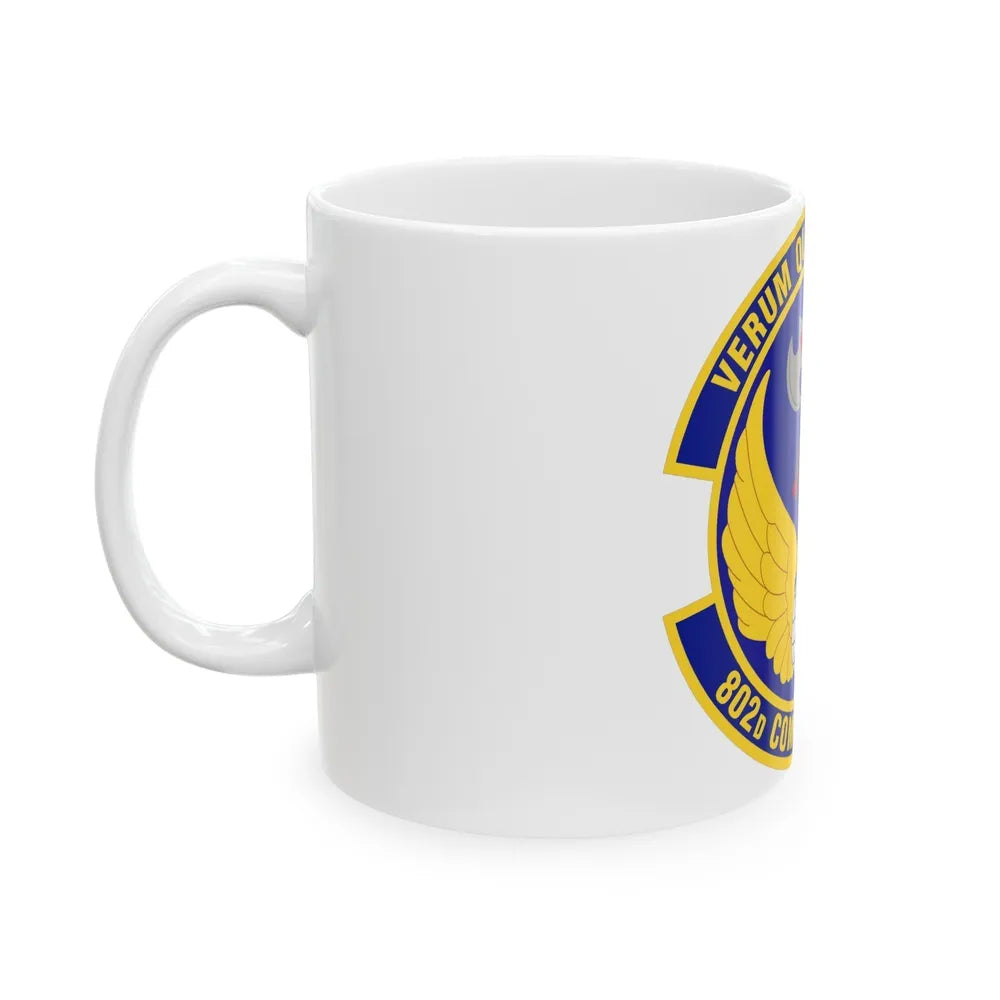 802d Comptroller Squadron (U.S. Air Force) White Coffee Mug-Go Mug Yourself