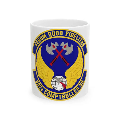 802d Comptroller Squadron (U.S. Air Force) White Coffee Mug 11oz - Go Mug Yourself