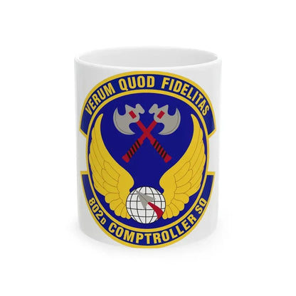802d Comptroller Squadron (U.S. Air Force) White Coffee Mug 11oz - Go Mug Yourself