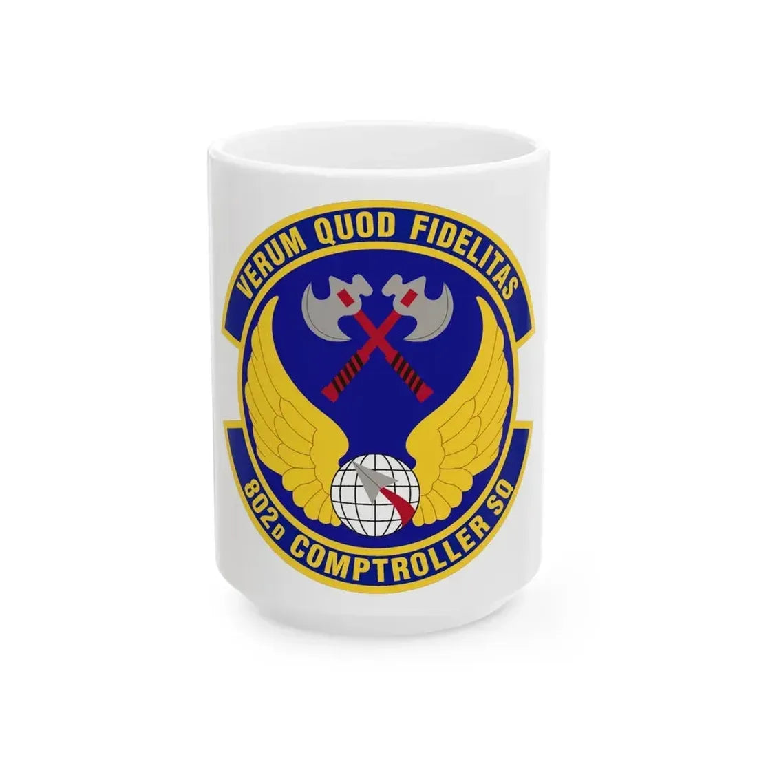 802d Comptroller Squadron (U.S. Air Force) White Coffee Mug 15oz - Go Mug Yourself