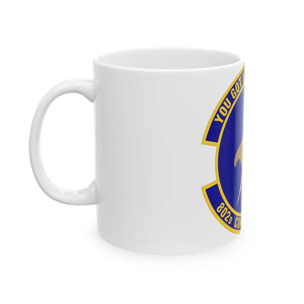 802d Contracting Squadron (U.S. Air Force) White Coffee Mug-Go Mug Yourself