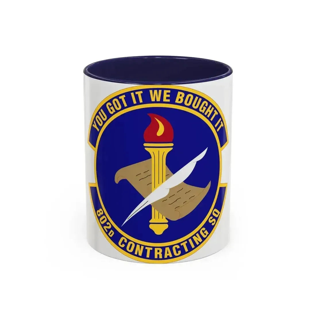 802d Contracting Squadron (U.S. Air Force) Accent Coffee Mug 11oz Navy - Go Mug Yourself