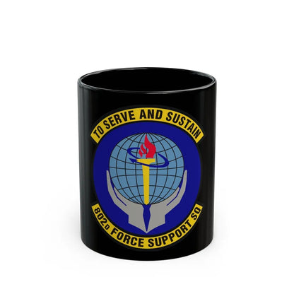 802d Force Support Squadron (U.S. Air Force) Black Coffee Mug-11oz-Go Mug Yourself