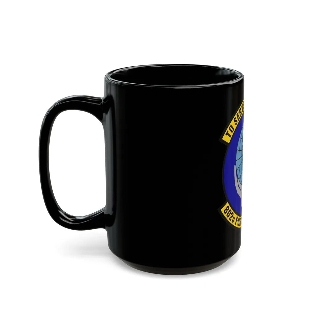 802d Force Support Squadron (U.S. Air Force) Black Coffee Mug-Go Mug Yourself