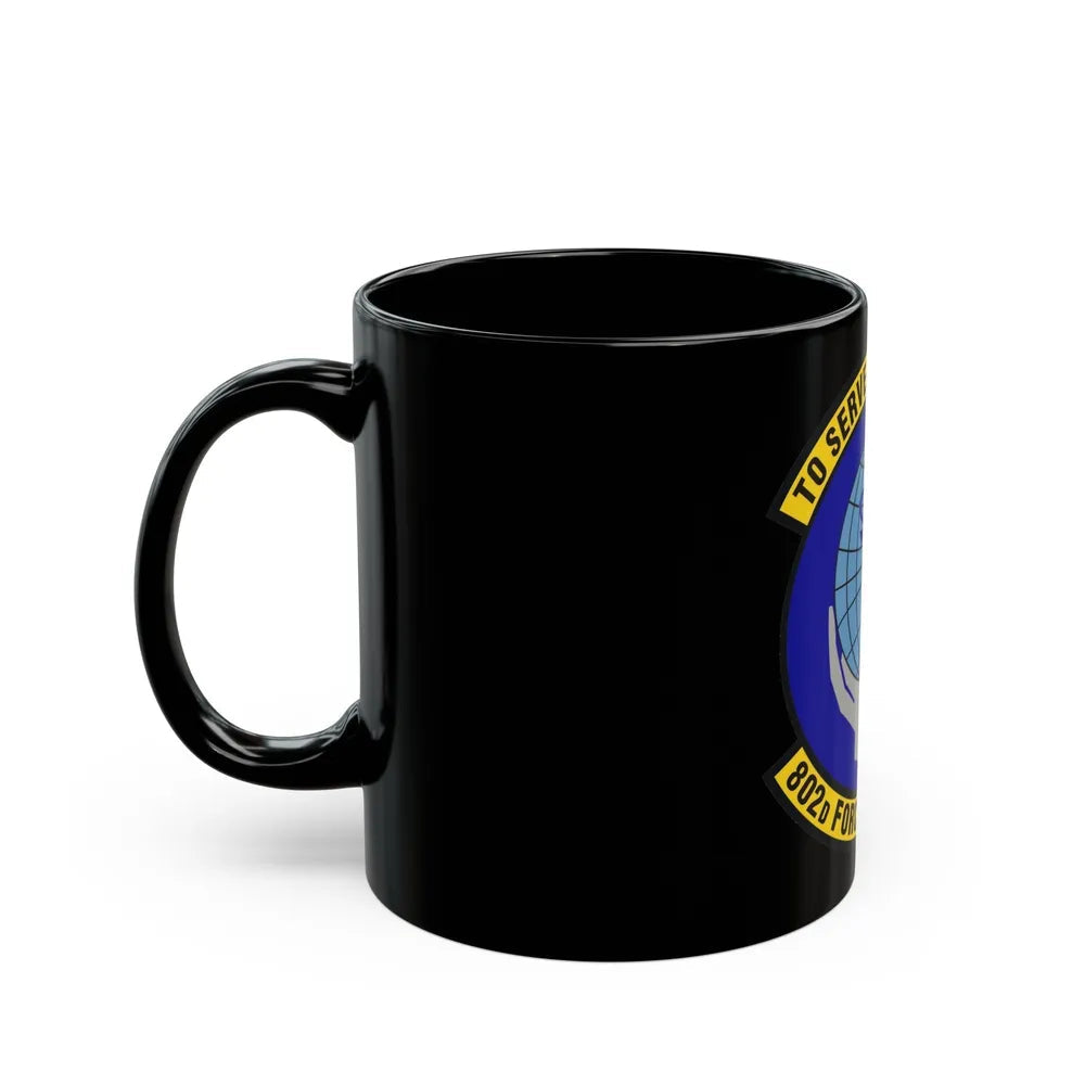 802d Force Support Squadron (U.S. Air Force) Black Coffee Mug-Go Mug Yourself