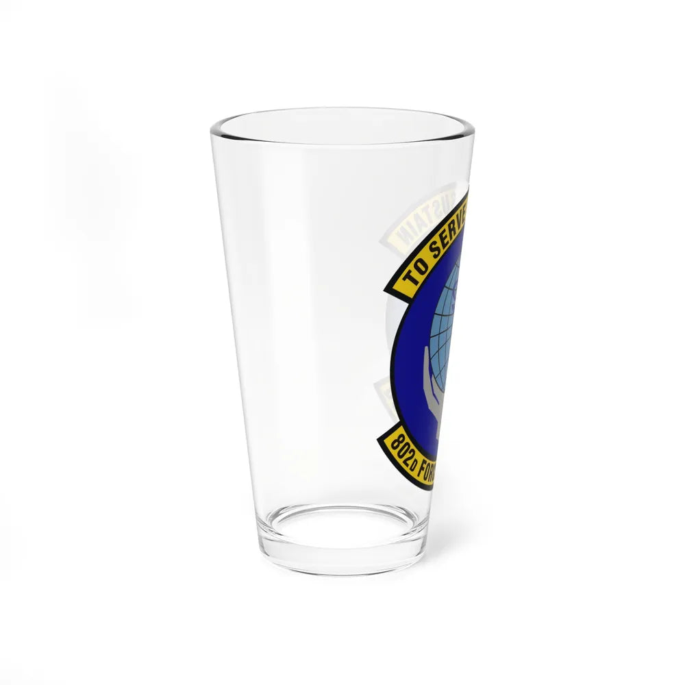 802d Force Support Squadron (U.S. Air Force) Pint Glass 16oz-Go Mug Yourself