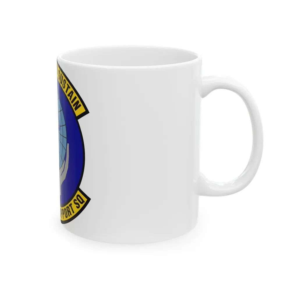 802d Force Support Squadron (U.S. Air Force) White Coffee Mug-Go Mug Yourself