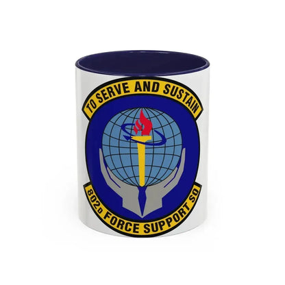 802d Force Support Squadron (U.S. Air Force) Accent Coffee Mug 11oz Navy - Go Mug Yourself