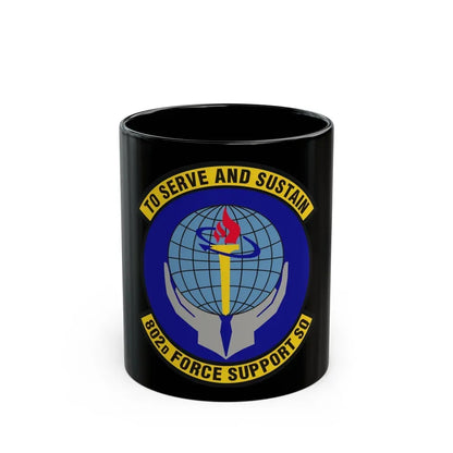 802d Force Support Squadron (U.S. Air Force) Black Coffee Mug 11oz - Go Mug Yourself
