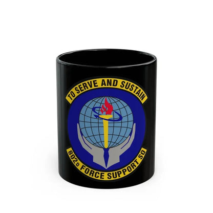 802d Force Support Squadron (U.S. Air Force) Black Coffee Mug 11oz - Go Mug Yourself