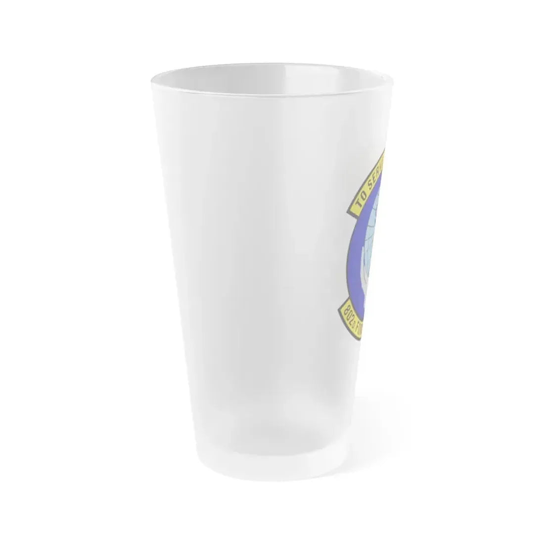 802d Force Support Squadron (U.S. Air Force) Frosted Pint Glass 16oz - Go Mug Yourself