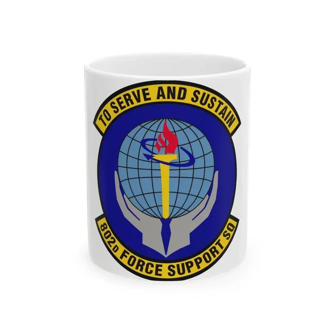802d Force Support Squadron (U.S. Air Force) White Coffee Mug 11oz - Go Mug Yourself