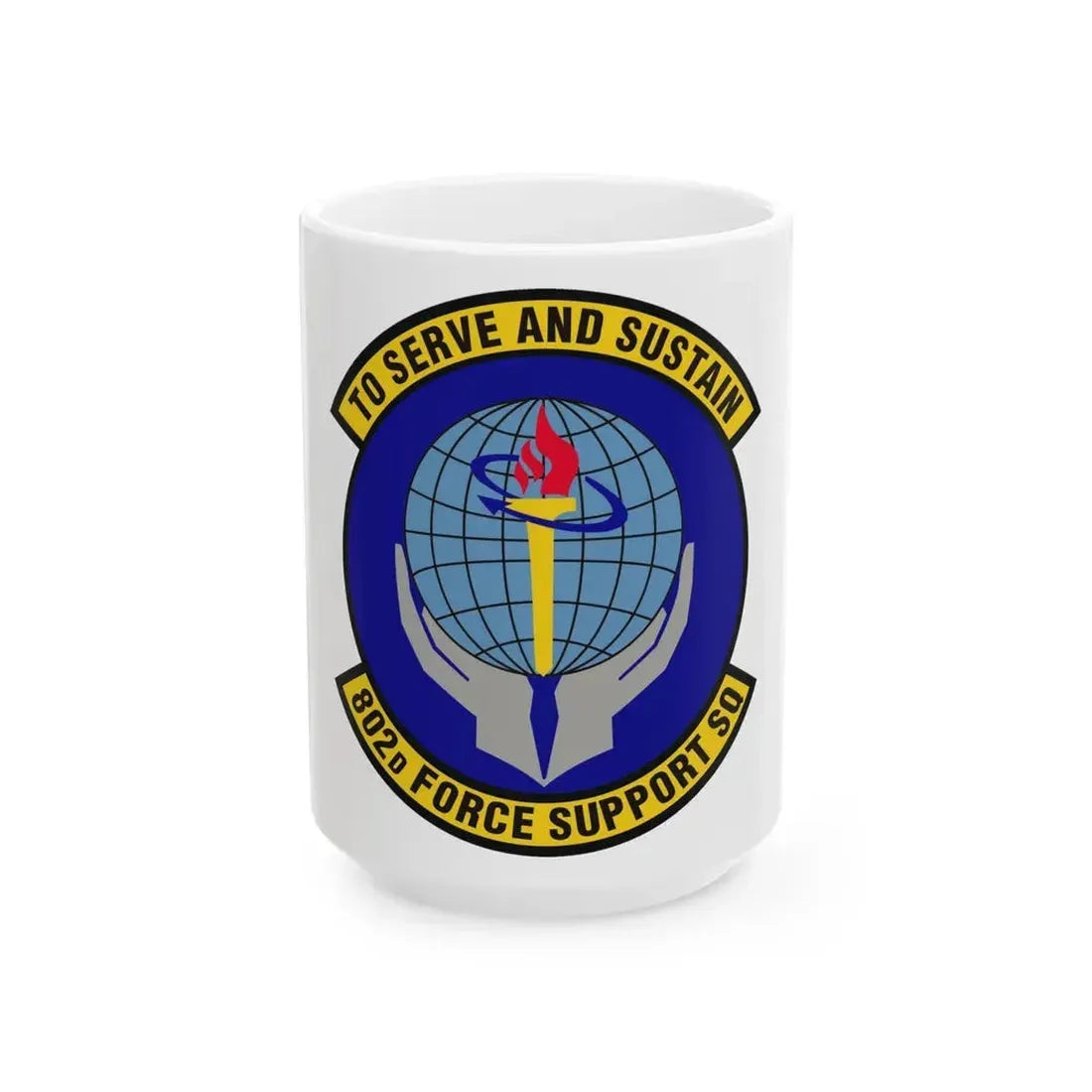 802d Force Support Squadron (U.S. Air Force) White Coffee Mug 15oz - Go Mug Yourself