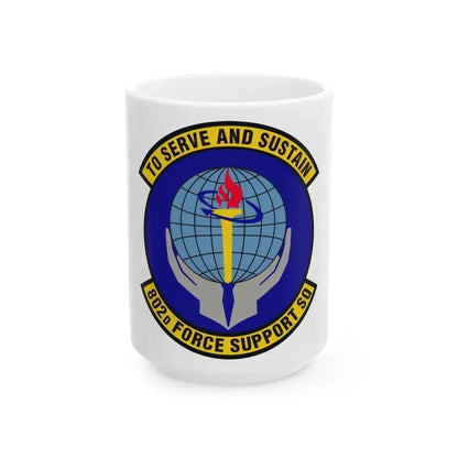 802d Force Support Squadron (U.S. Air Force) White Coffee Mug 15oz - Go Mug Yourself