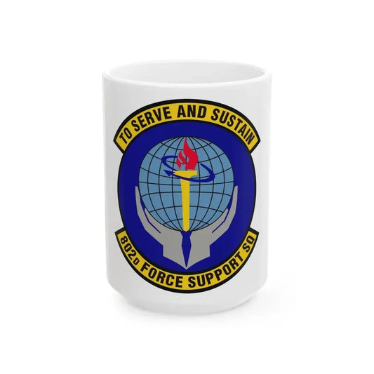 802d Force Support Squadron (U.S. Air Force) White Coffee Mug 15oz - Go Mug Yourself