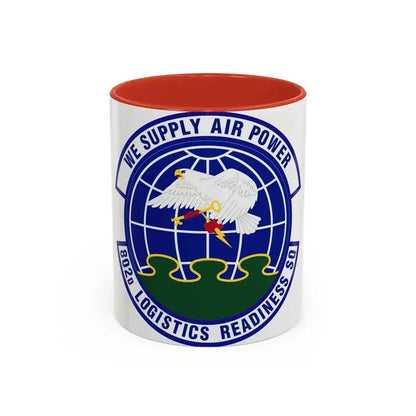 802d Logistics Readiness Squadron (U.S. Air Force) Accent Coffee Mug 11oz Red - Go Mug Yourself