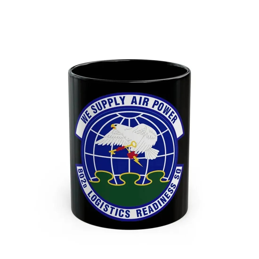 802d Logistics Readiness Squadron (U.S. Air Force) Black Coffee Mug 11oz - Go Mug Yourself