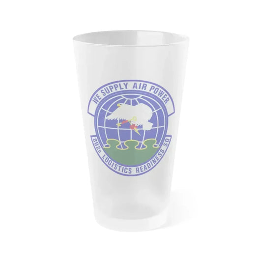 802d Logistics Readiness Squadron (U.S. Air Force) Frosted Pint Glass 16oz 16oz Frosted - Go Mug Yourself