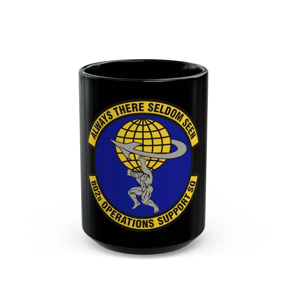 802d Operations Support Squadron (U.S. Air Force) Black Coffee Mug-15oz-Go Mug Yourself