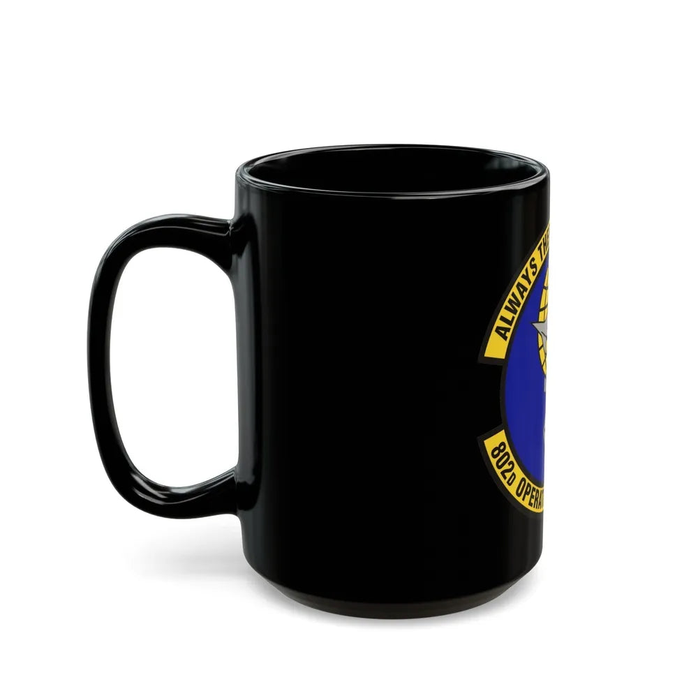 802d Operations Support Squadron (U.S. Air Force) Black Coffee Mug-Go Mug Yourself