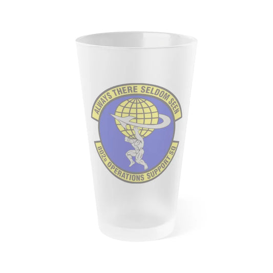 802d Operations Support Squadron (U.S. Air Force) Frosted Pint Glass 16oz-16oz-Frosted-Go Mug Yourself