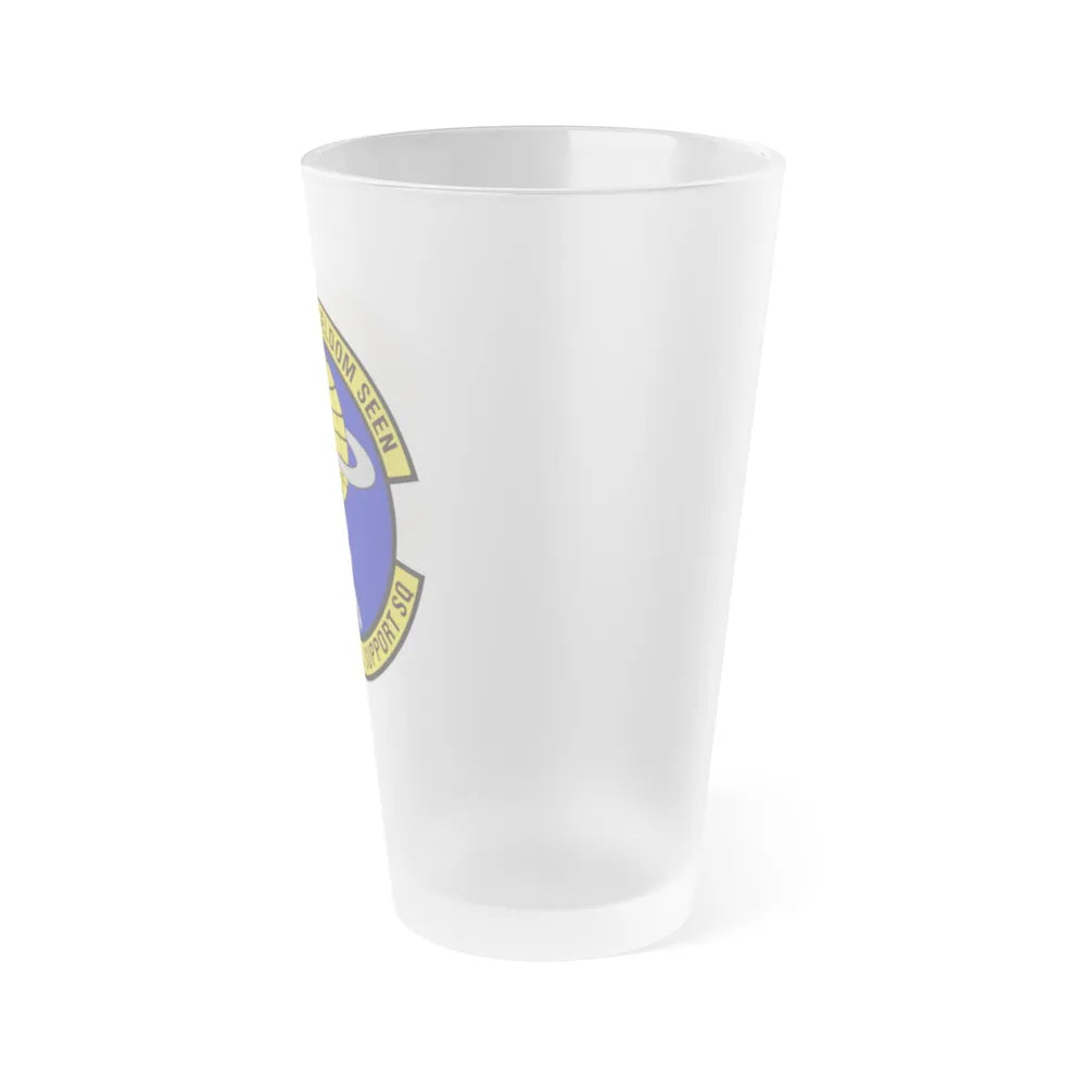 802d Operations Support Squadron (U.S. Air Force) Frosted Pint Glass 16oz-Go Mug Yourself