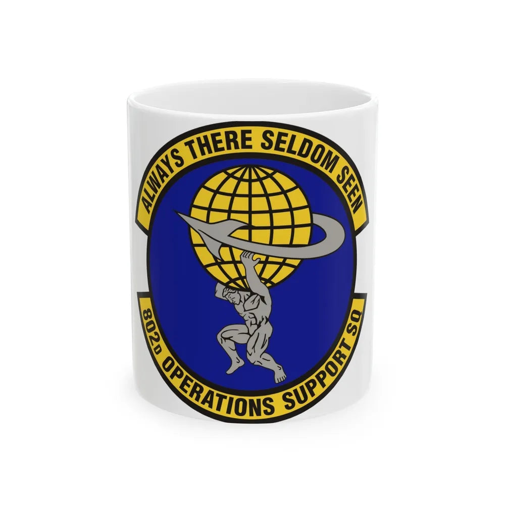 802d Operations Support Squadron (U.S. Air Force) White Coffee Mug-11oz-Go Mug Yourself