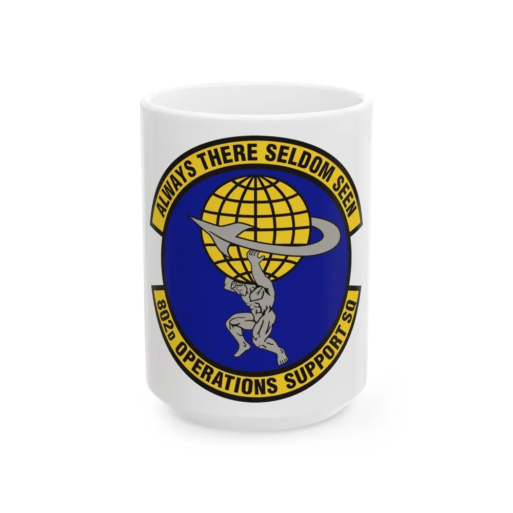 802d Operations Support Squadron (U.S. Air Force) White Coffee Mug-15oz-Go Mug Yourself