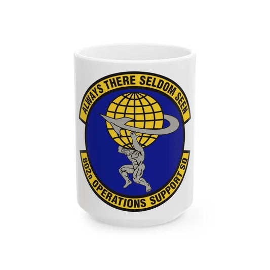 802d Operations Support Squadron (U.S. Air Force) White Coffee Mug-15oz-Go Mug Yourself