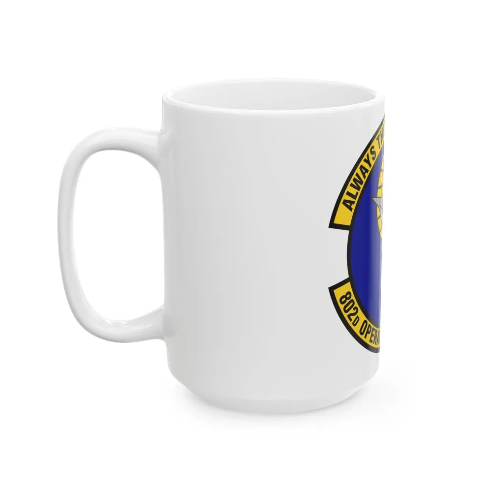 802d Operations Support Squadron (U.S. Air Force) White Coffee Mug-Go Mug Yourself