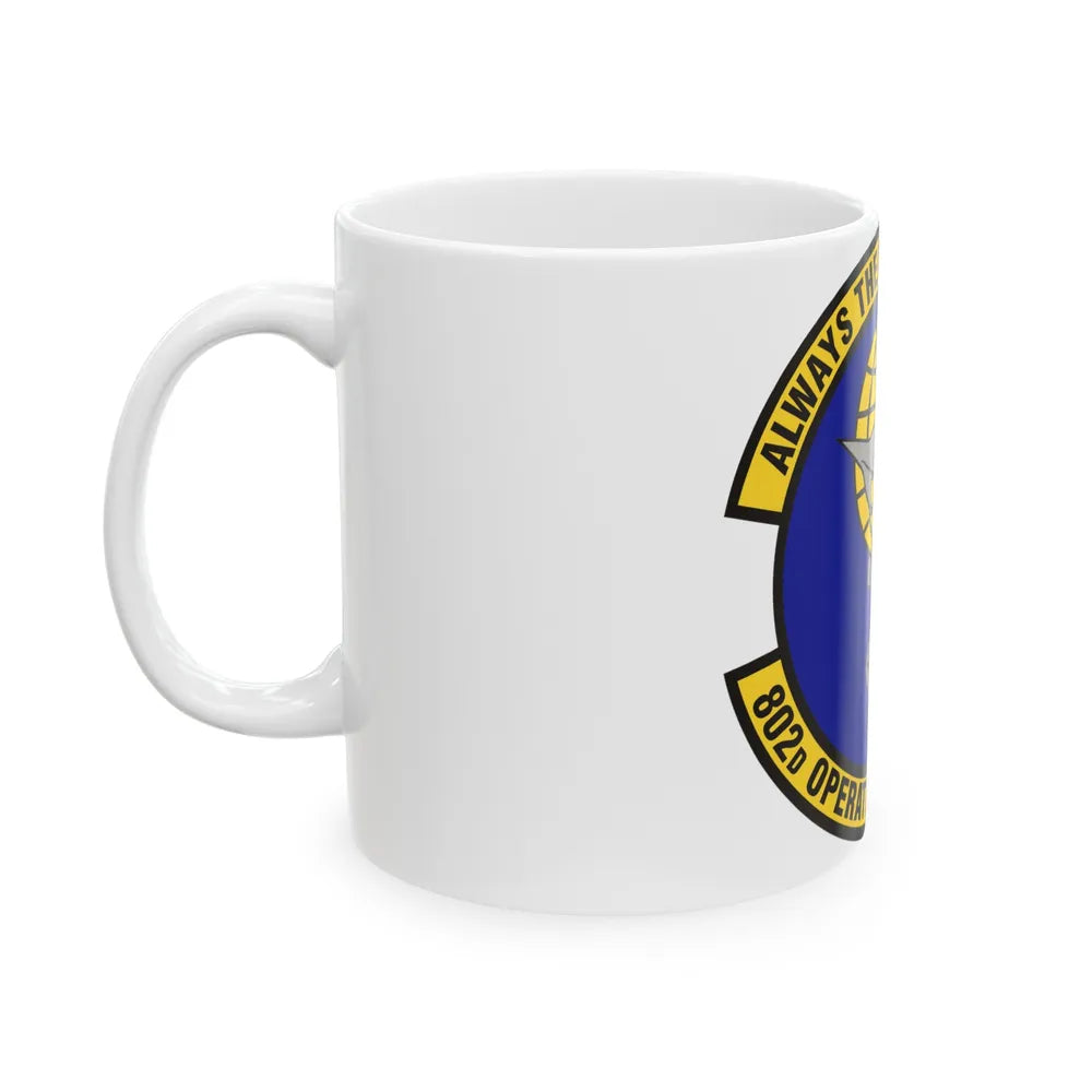 802d Operations Support Squadron (U.S. Air Force) White Coffee Mug-Go Mug Yourself