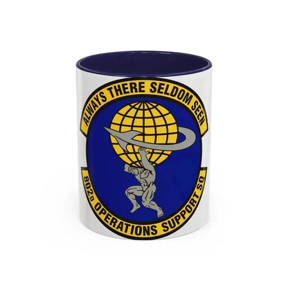 802d Operations Support Squadron (U.S. Air Force) Accent Coffee Mug 11oz Navy - Go Mug Yourself