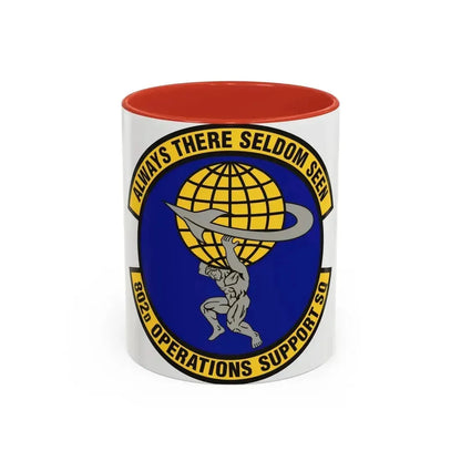 802d Operations Support Squadron (U.S. Air Force) Accent Coffee Mug 11oz Red - Go Mug Yourself
