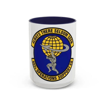 802d Operations Support Squadron (U.S. Air Force) Accent Coffee Mug 15oz Navy - Go Mug Yourself