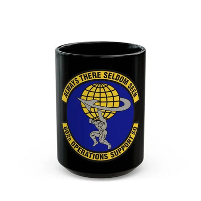 802d Operations Support Squadron (U.S. Air Force) Black Coffee Mug 15oz - Go Mug Yourself