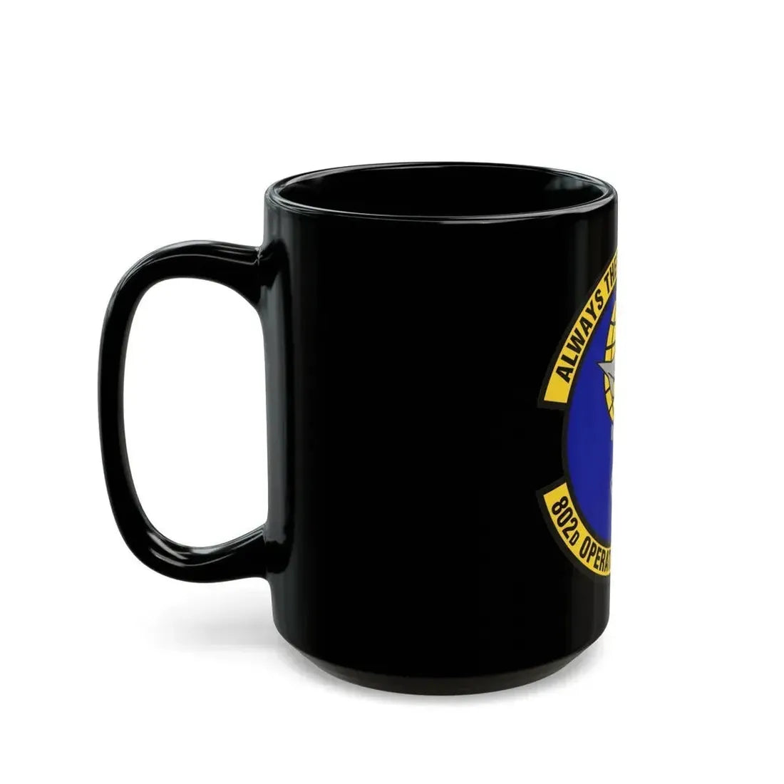 802d Operations Support Squadron (U.S. Air Force) Black Coffee Mug - Go Mug Yourself