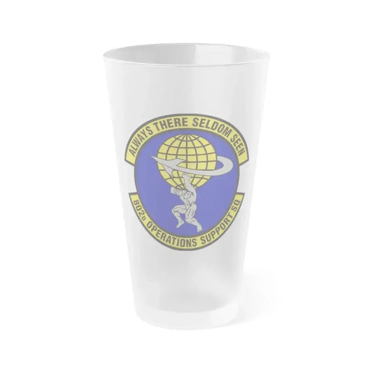 802d Operations Support Squadron (U.S. Air Force) Frosted Pint Glass 16oz 16oz Frosted - Go Mug Yourself