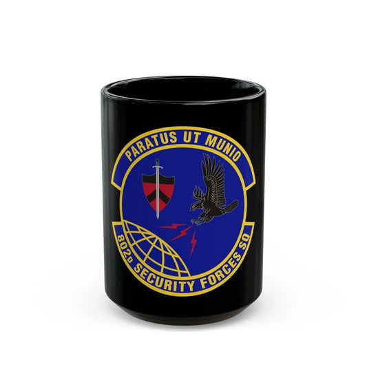 802d Security Forces Squadron (U.S. Air Force) Black Coffee Mug-15oz-Go Mug Yourself