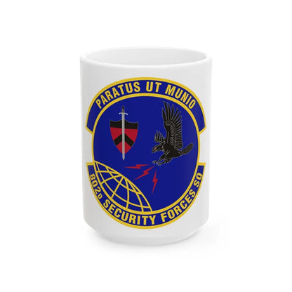 802d Security Forces Squadron (U.S. Air Force) White Coffee Mug-15oz-Go Mug Yourself