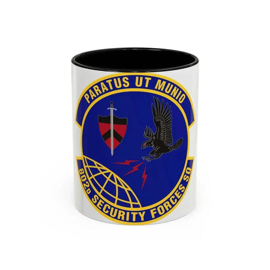 802d Security Forces Squadron (U.S. Air Force) Accent Coffee Mug 11oz Black - Go Mug Yourself