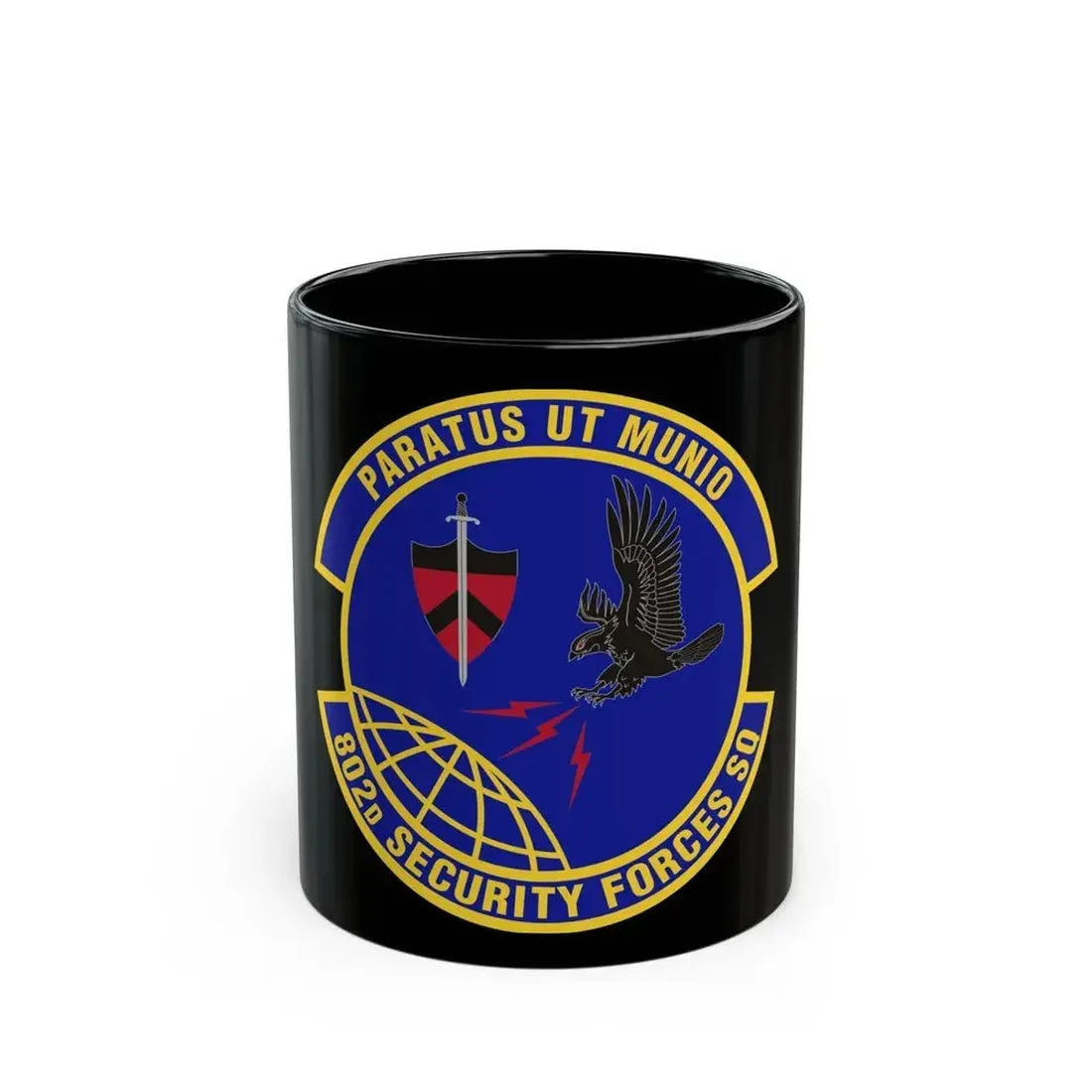 802d Security Forces Squadron (U.S. Air Force) Black Coffee Mug 11oz - Go Mug Yourself