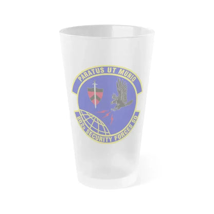 802d Security Forces Squadron (U.S. Air Force) Frosted Pint Glass 16oz 16oz Frosted - Go Mug Yourself