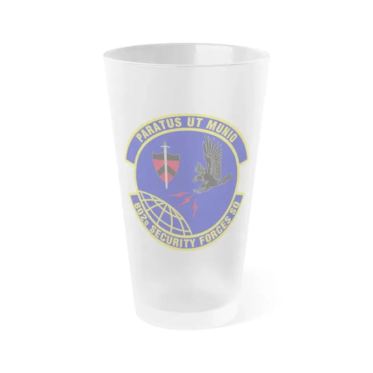 802d Security Forces Squadron (U.S. Air Force) Frosted Pint Glass 16oz 16oz Frosted - Go Mug Yourself