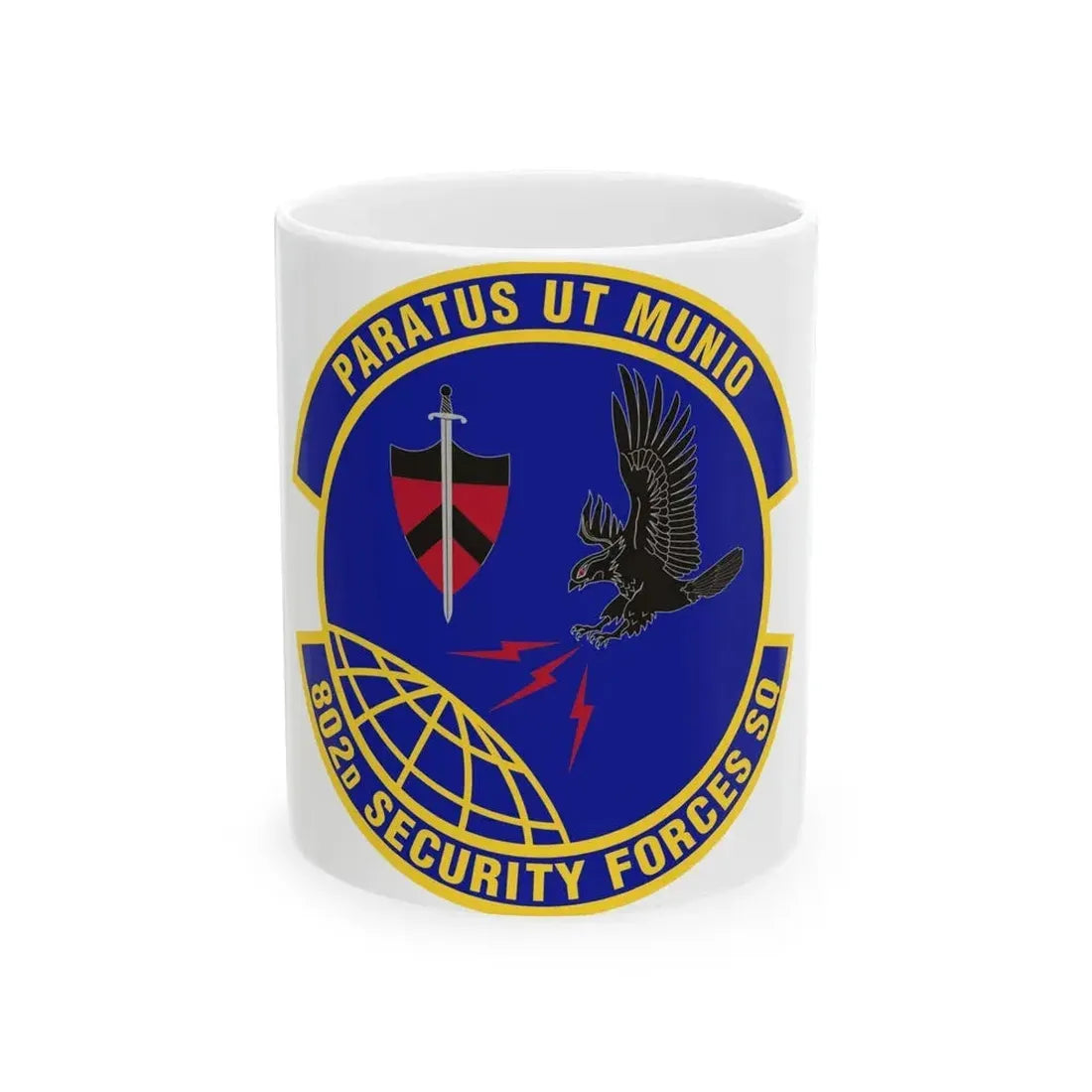 802d Security Forces Squadron (U.S. Air Force) White Coffee Mug 11oz - Go Mug Yourself